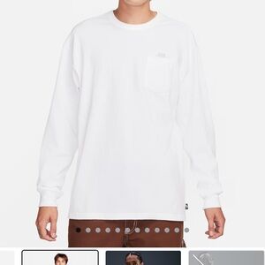 Nike White Long Sleeve Tee